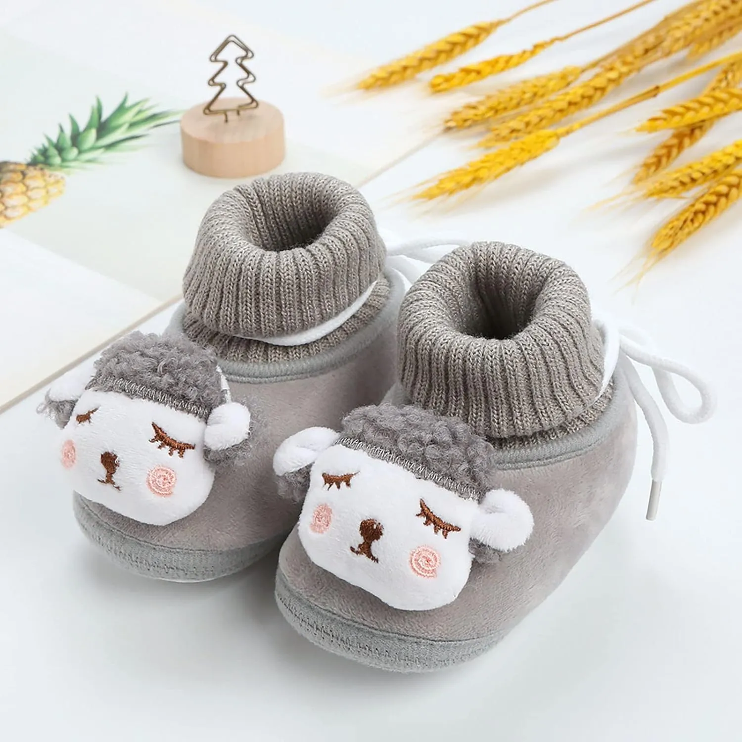 Toddler Cute Cartoon Socks Shoes Boys Girls First Walking Shoes Comfortable Warm Shoes Non Slip Shoes Baby Sock Shoes