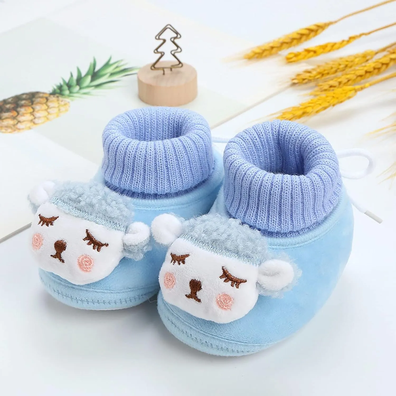 Toddler Cute Cartoon Socks Shoes Boys Girls First Walking Shoes Comfortable Warm Shoes Non Slip Shoes Baby Sock Shoes