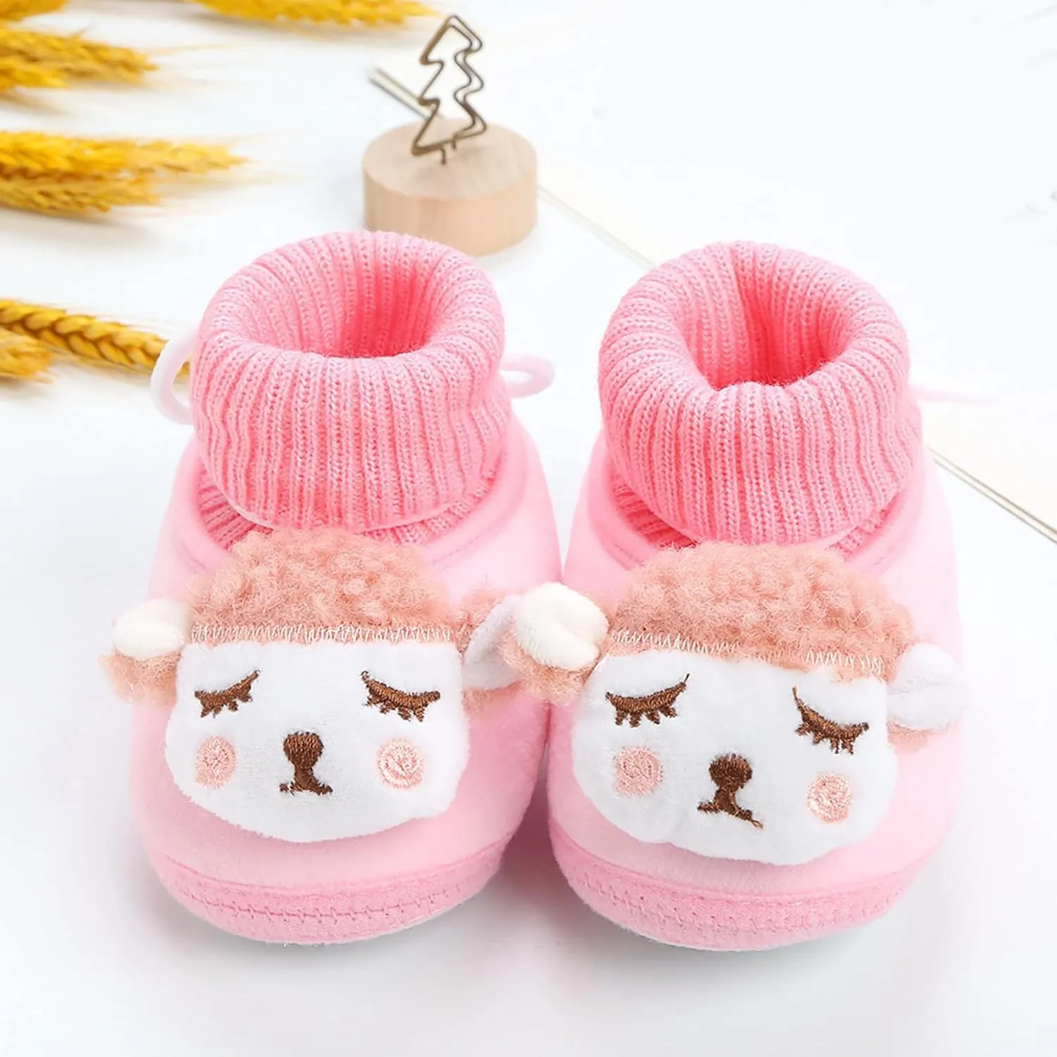 Toddler Cute Cartoon Socks Shoes Boys Girls First Walking Shoes Comfortable Warm Shoes Non Slip Shoes Baby Sock Shoes