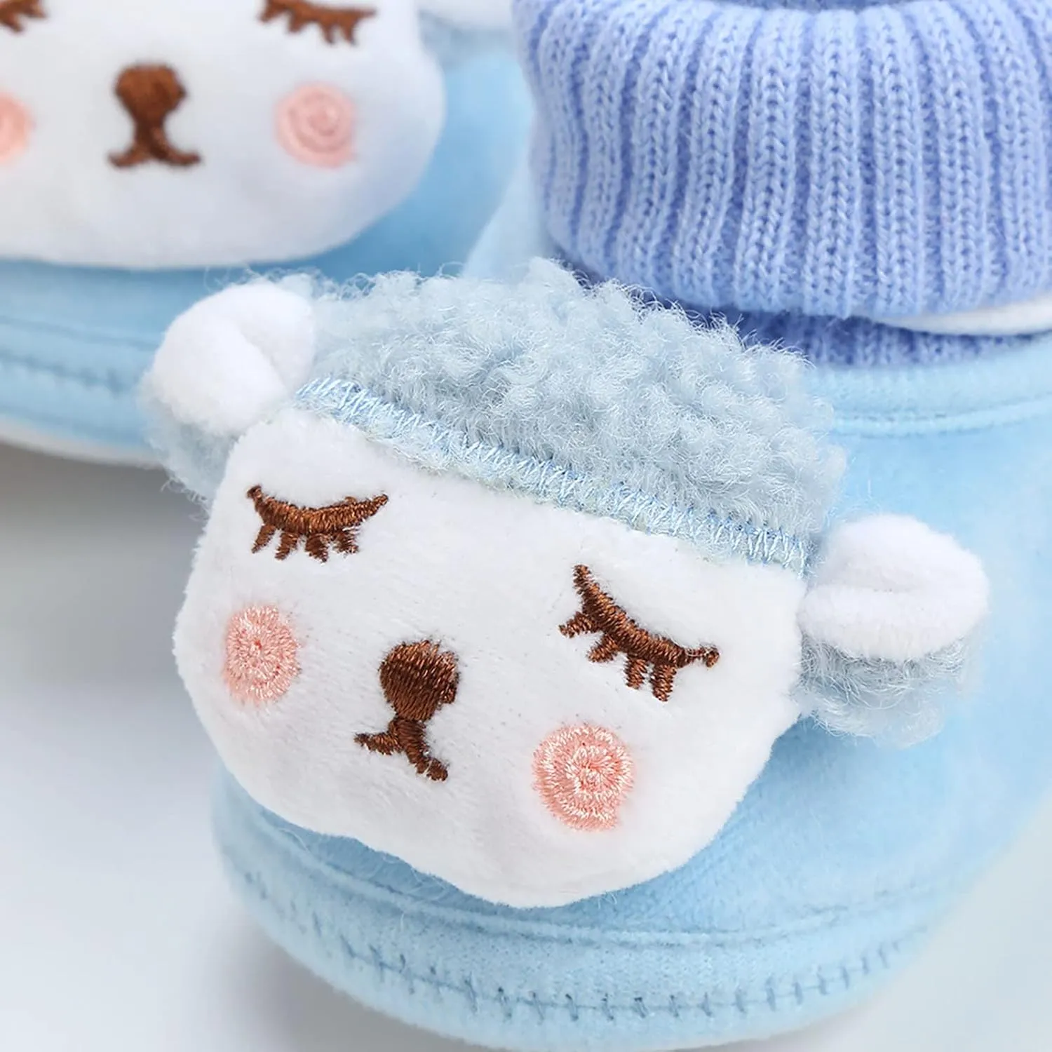 Toddler Cute Cartoon Socks Shoes Boys Girls First Walking Shoes Comfortable Warm Shoes Non Slip Shoes Baby Sock Shoes