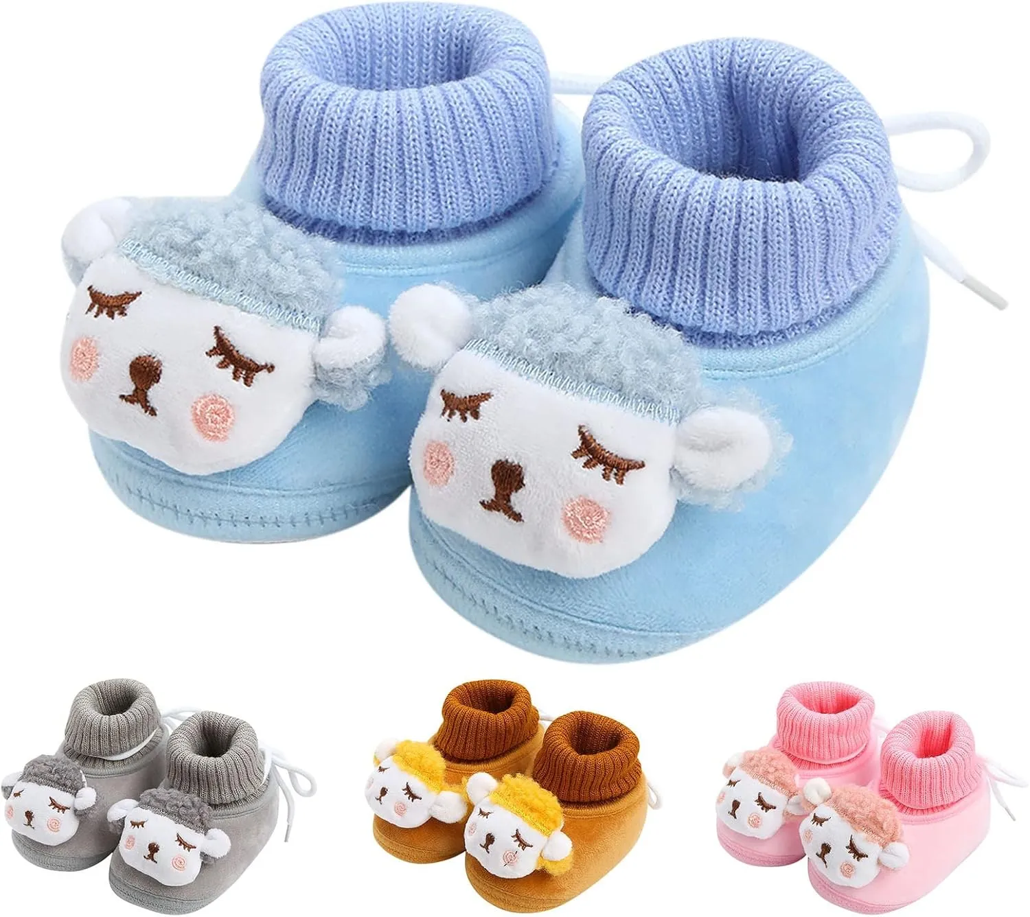 Toddler Cute Cartoon Socks Shoes Boys Girls First Walking Shoes Comfortable Warm Shoes Non Slip Shoes Baby Sock Shoes