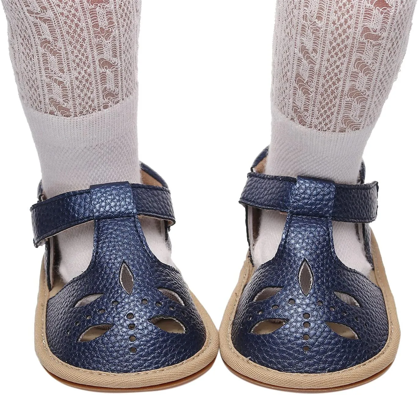 Toddler Girls Boys Sandals Summer Beach Hollow Out Flat Sandals Soft Anti-Slip Rubber Sole First Walker Crib Shoes