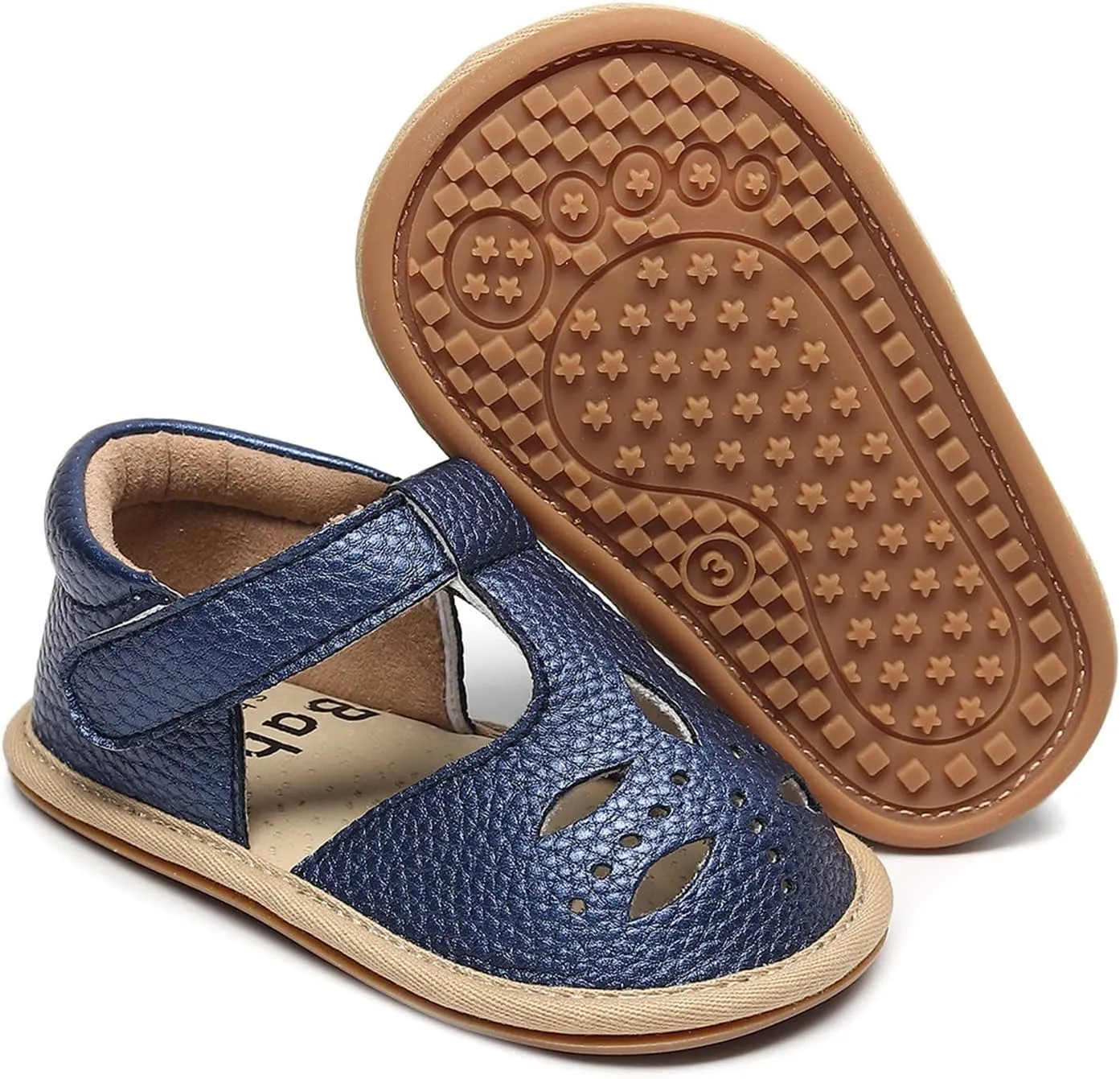 Toddler Girls Boys Sandals Summer Beach Hollow Out Flat Sandals Soft Anti-Slip Rubber Sole First Walker Crib Shoes