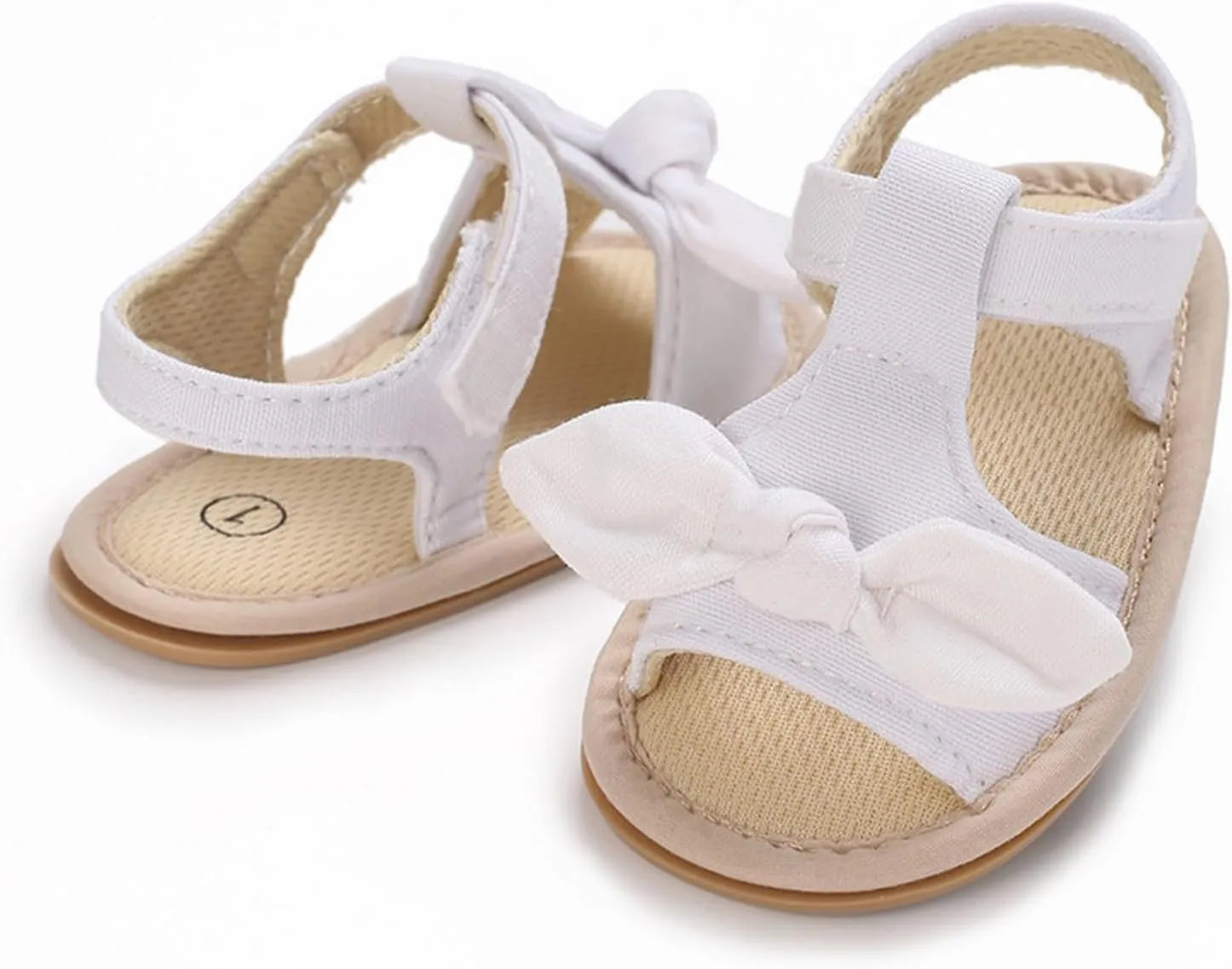 Toddler Sandals Baby Girls Sandals Ruffle Bowknot Premium Soft Sole Anti Slip Open Toe Breathable Summer Sport Sandals