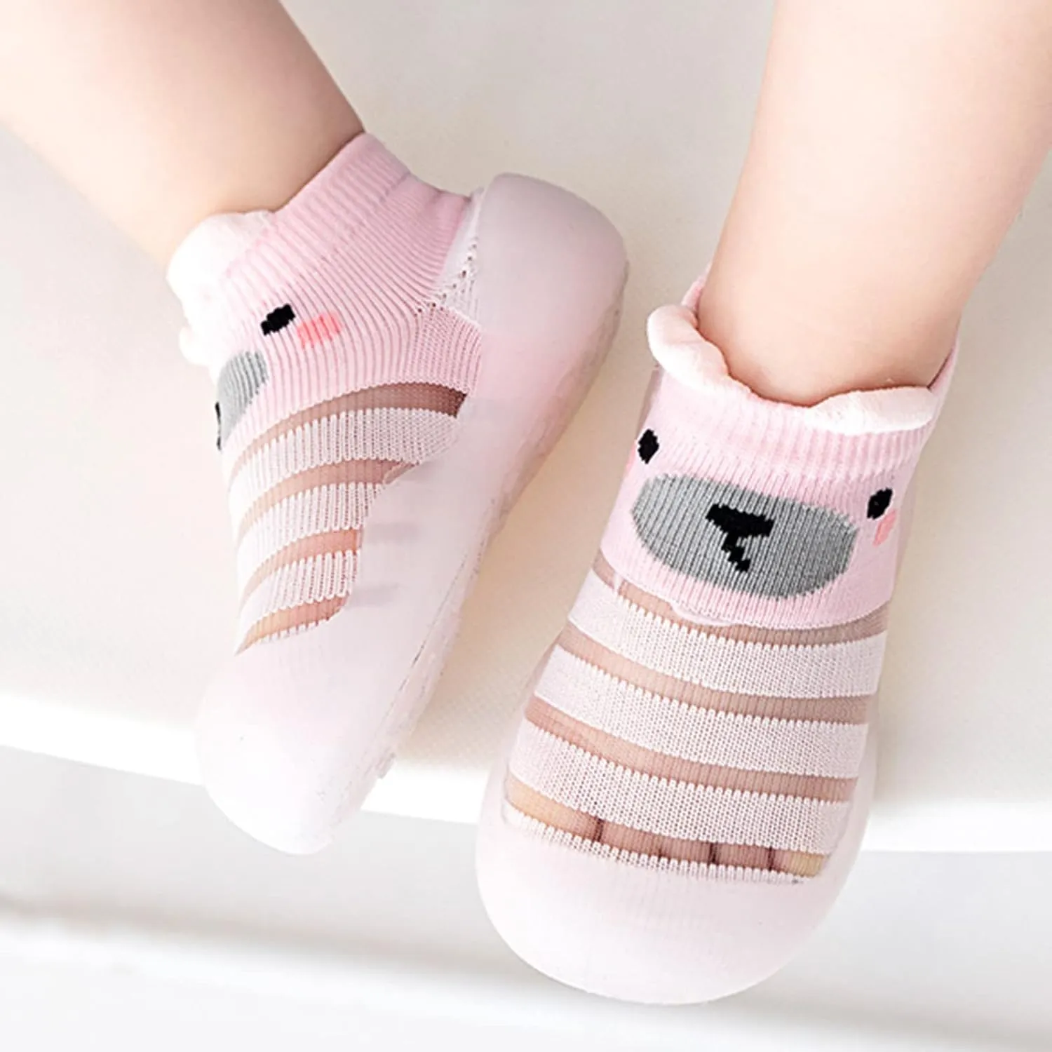 Toddler Sock Shoes,Infant Boys Girls Animal Prints Cartoon Socks Shoes Mesh The Floor Socks Non Slip Prewalker Shoes
