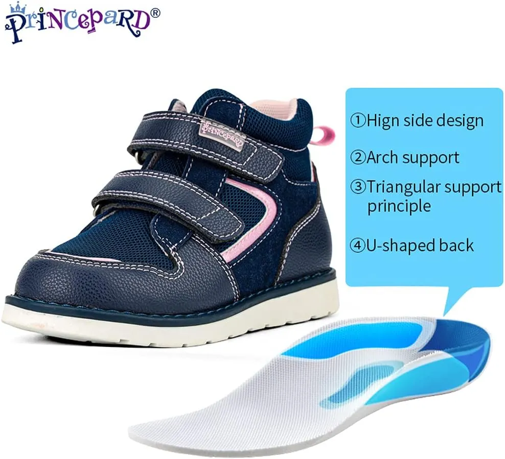 Toddlers Orthopedic Shoes,Kids High-top Corrective Sneakers for Boys and Girls with Arch and Ankle Support, Non-Slip Soles