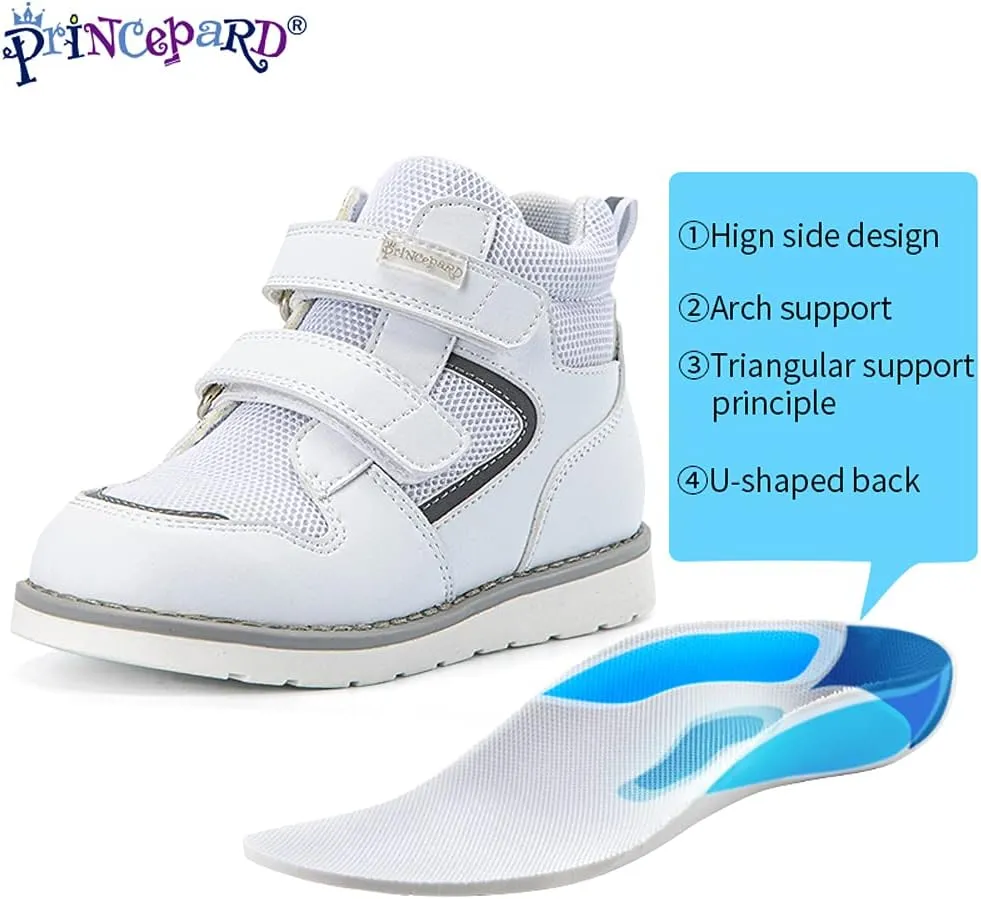 Toddlers Orthopedic Shoes,Kids High-top Corrective Sneakers for Boys and Girls with Arch and Ankle Support, Non-Slip Soles
