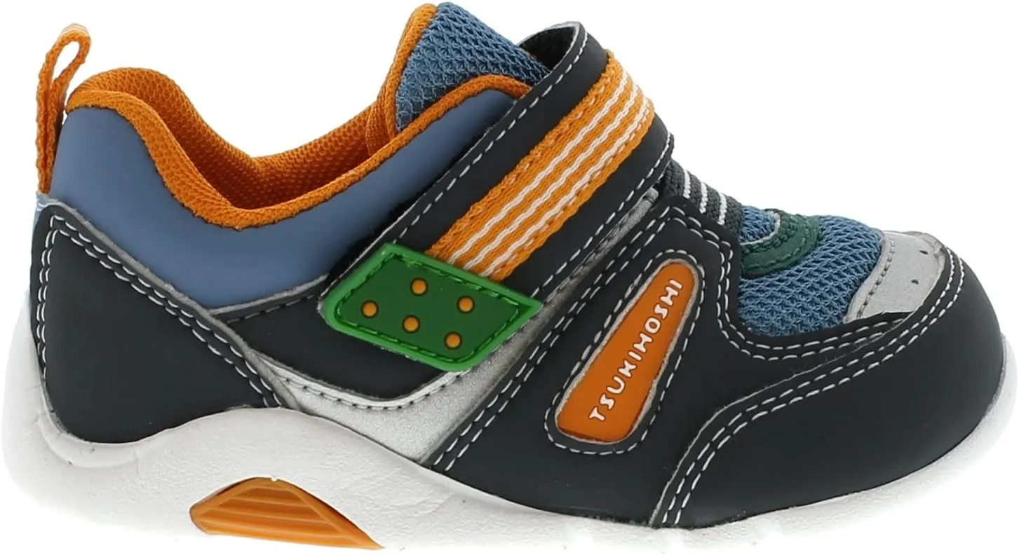 TSUKIHOSHI Neko Baby and Toddler Shoes - Strap-Closure Machine-Washable Baby Shoes with Wide Toe Box & Slip-Resistant, Non-Marking Outsoles, Ages 0-4