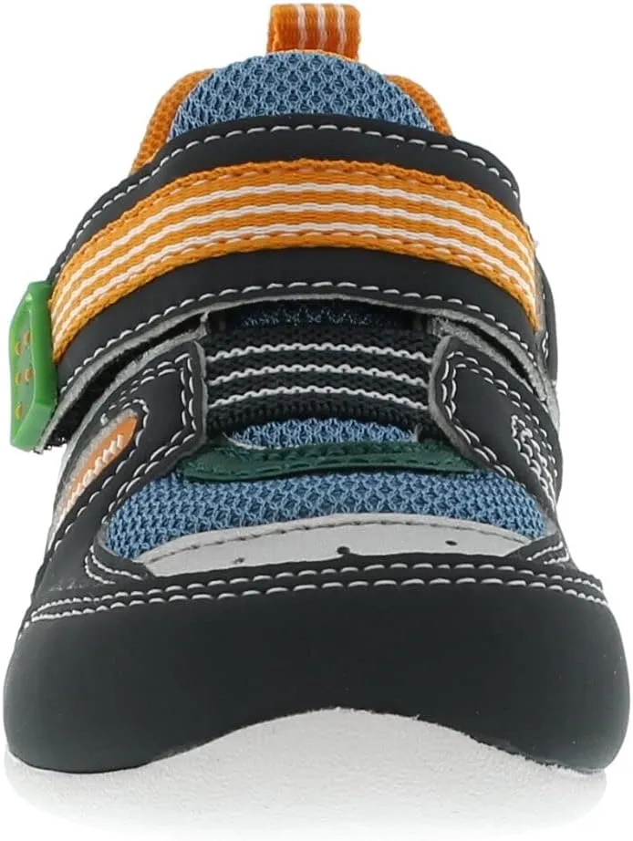 TSUKIHOSHI Neko Baby and Toddler Shoes - Strap-Closure Machine-Washable Baby Shoes with Wide Toe Box & Slip-Resistant, Non-Marking Outsoles, Ages 0-4