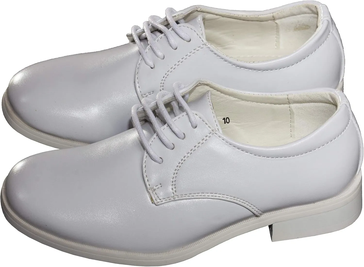 Tuxgear Boys White Dress Shoe with Round Toe Communion and Wedding