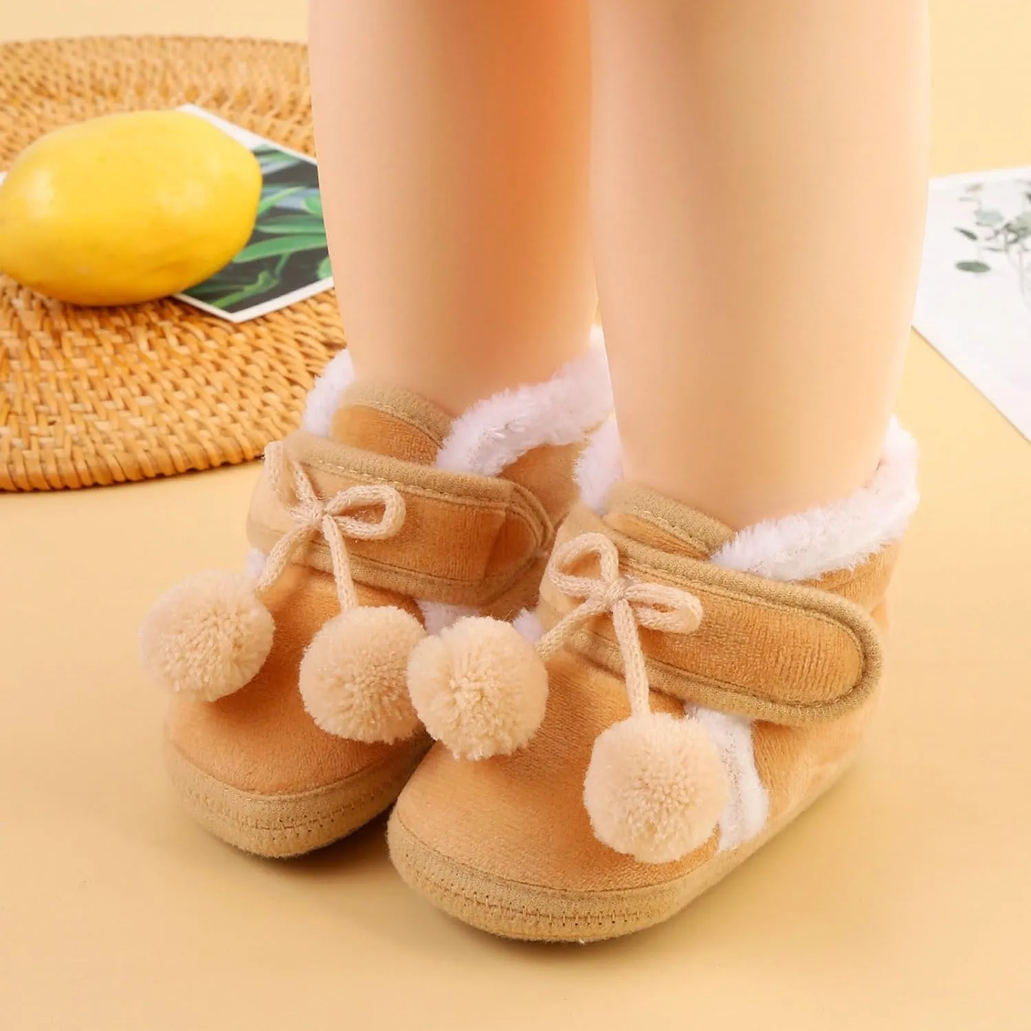 Unisex Organic Cotton Baby Booties Infant Shoes Slipper Sock Soft Baby Socks Infant First Walkers Crib Shoes