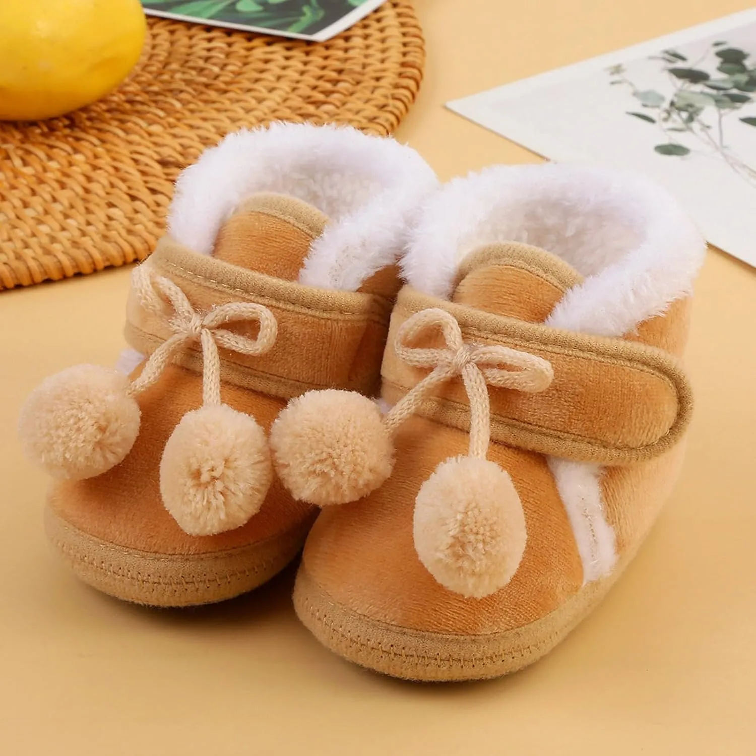 Unisex Organic Cotton Baby Booties Infant Shoes Slipper Sock Soft Baby Socks Infant First Walkers Crib Shoes
