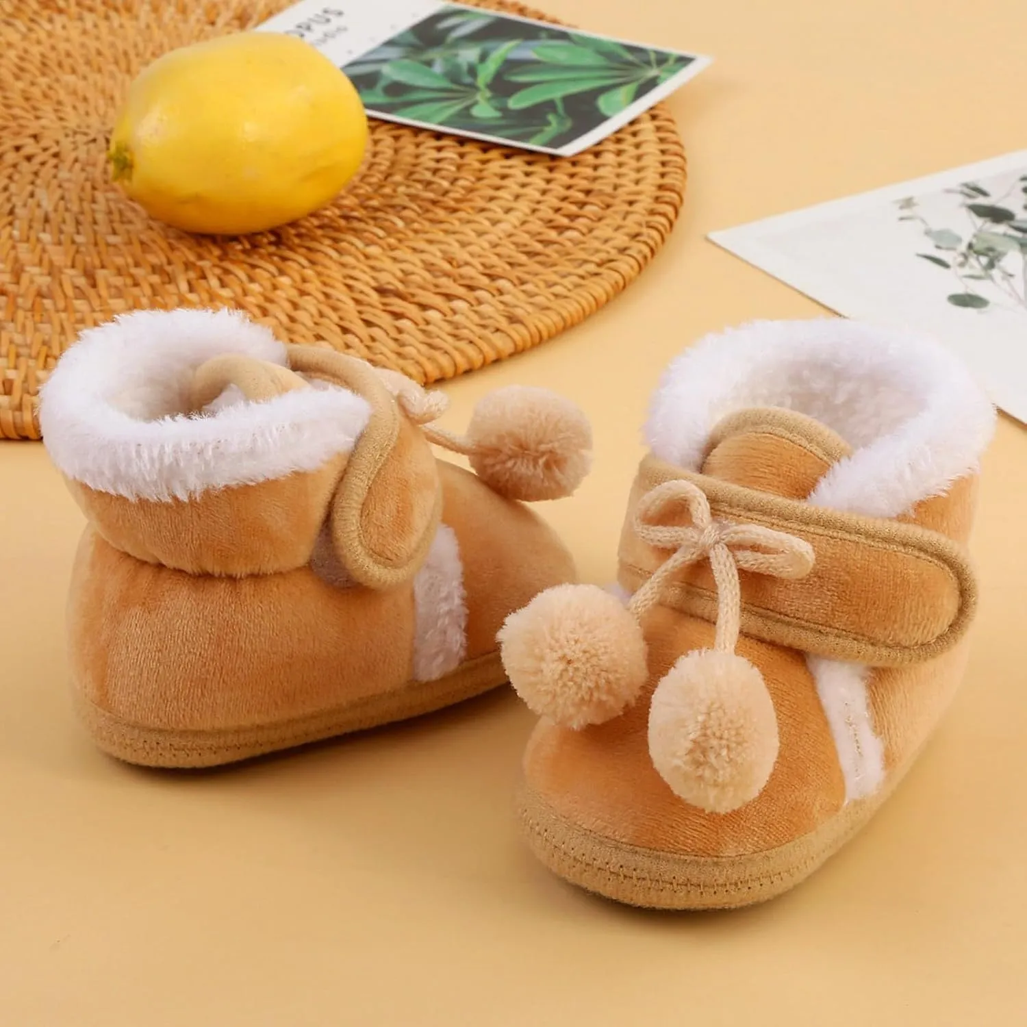 Unisex Organic Cotton Baby Booties Infant Shoes Slipper Sock Soft Baby Socks Infant First Walkers Crib Shoes