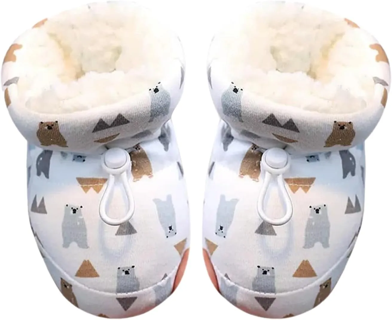 Warm Furry Baby Boots 2024 Newborn Cozy Fleece Furry Fuzzy Booties Winter Anti Slip Soft Sole Cute Snow Shoes