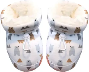 Warm Furry Baby Boots 2024 Newborn Cozy Fleece Furry Fuzzy Booties Winter Anti Slip Soft Sole Cute Snow Shoes