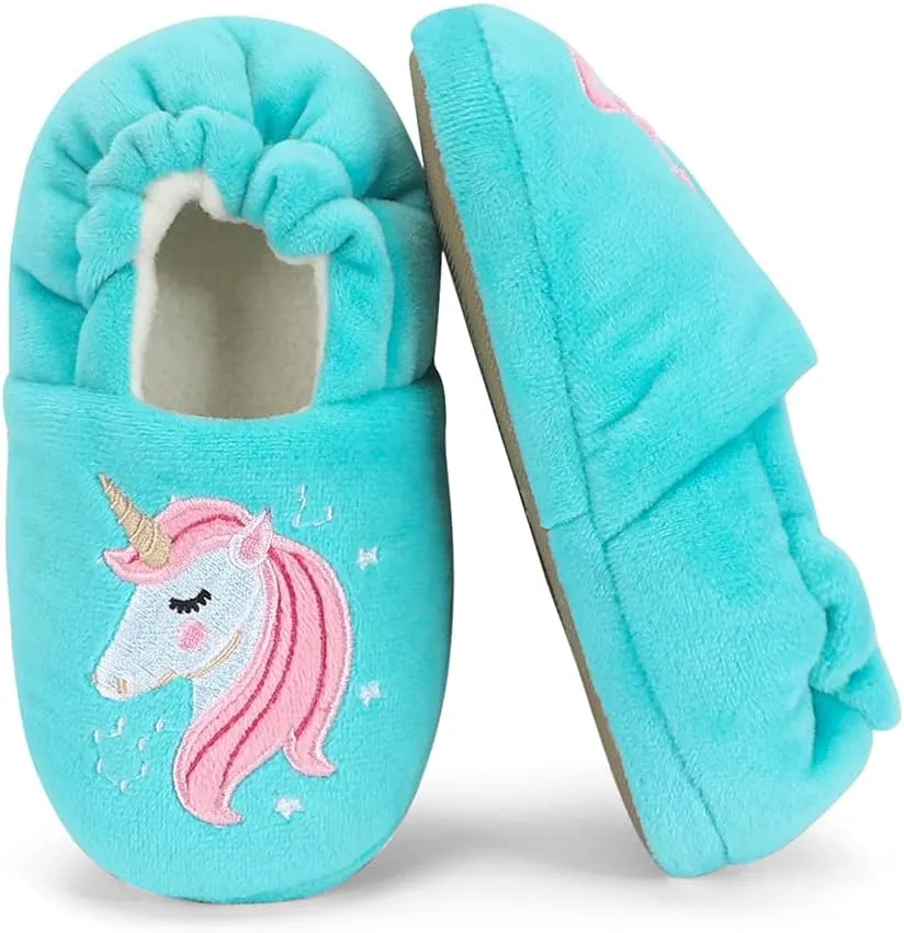 Winter Slippers For Girls Cartoon Animal Slippers Toddler Warm Plush House Shoes Little Kids Home Slippers