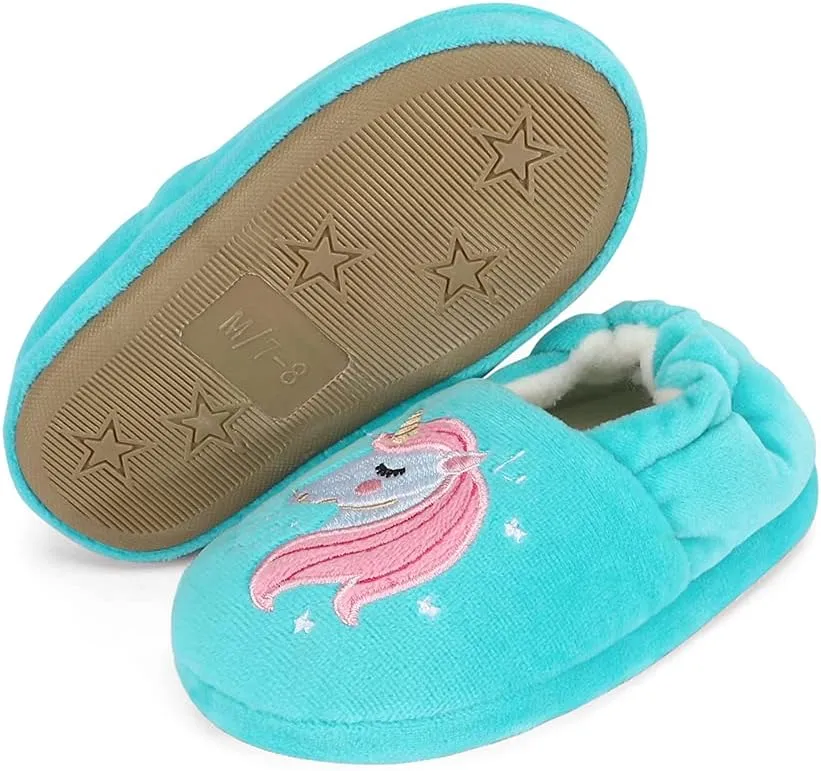 Winter Slippers For Girls Cartoon Animal Slippers Toddler Warm Plush House Shoes Little Kids Home Slippers