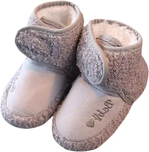 Winter Warm Baby First Walking Boots Cute Fruit Pattern Soft Sole Comfy Anti Slip Shoes Lightweight Breathable
