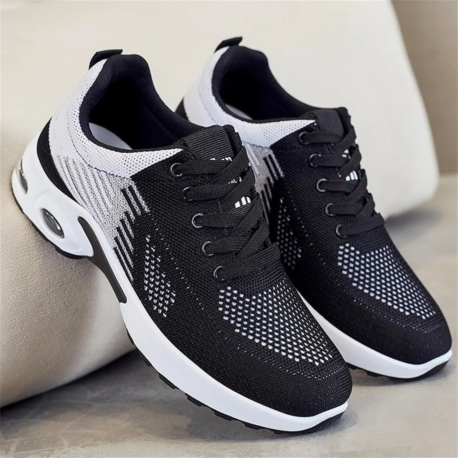 Womens Sneakers Air Cushion Orthopedic Mesh Breathable Gym Work Non Slip Walking Sports Wide Width Toe Box Shoes