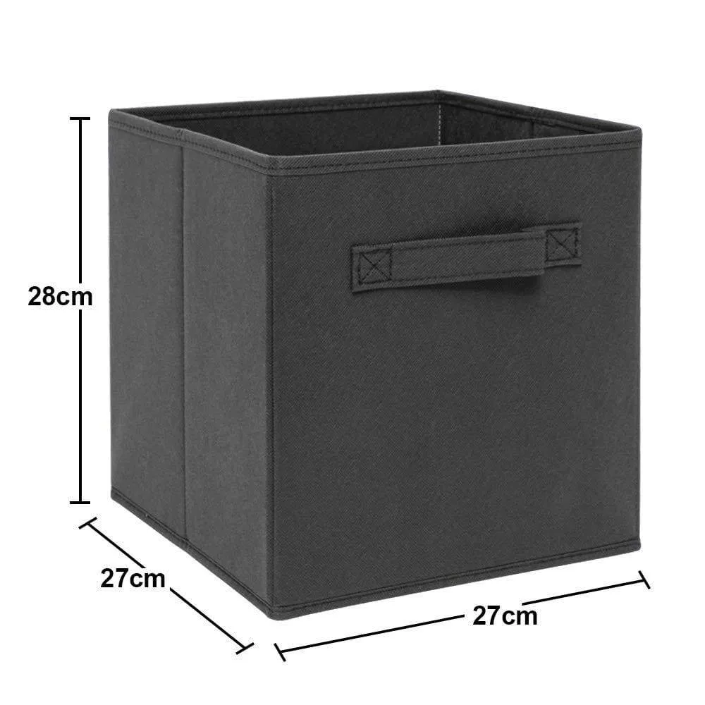 XIMIVOGUE Storage Box Storage Bins 3 Pack Storage Cube Basket Bins Cloth Folding Box Closet Drawers Container Dresser Basket Organizer Shelf Collapsible for Underwear Sock Bra Tight Kids Toy (Brown)